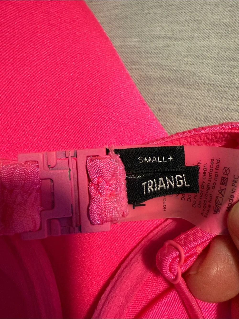 triangl swimwear Hot Pink Textured Bikini Set